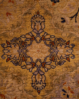 Contemporary Hand Knotted Overdyed Gold Area Rug 6' 3" x 8' 8"