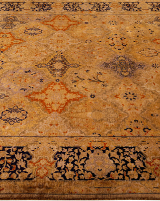 Contemporary Hand Knotted Overdyed Gold Area Rug 6' 3" x 8' 8"