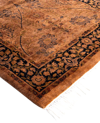 Overdyed Hand-Knotted Wool Modern-Contemporary Brown Area Rug 2' 7" x 4' 1"
