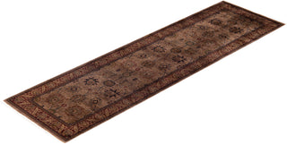 Overdyed Hand-Knotted Wool Modern-Contemporary Brown Runner 2' 6" x 8' 10"