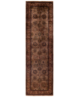 Overdyed Hand-Knotted Wool Modern-Contemporary Brown Runner 2' 6" x 8' 10"