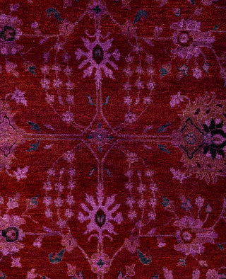 Overdyed Hand-Knotted Wool Modern-Contemporary Purple Area Rug 9' 2" x 11' 10"