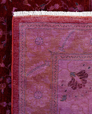 Overdyed Hand-Knotted Wool Modern-Contemporary Purple Area Rug 9' 2" x 11' 10"