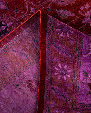 Overdyed Hand-Knotted Wool Modern-Contemporary Purple Area Rug 9' 2" x 11' 10"