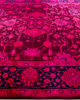 Overdyed Hand-Knotted Pink Area Rug 9' 3" x 11' 10"