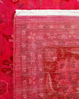 Modern Overdyed Hand Knotted Wool Pink Area Rug 9' 1" x 12' 4"