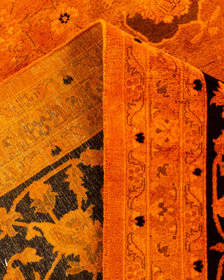 Contemporary Hand Knotted Overdyed Orange Area Rug 8' 3" x 10' 4"