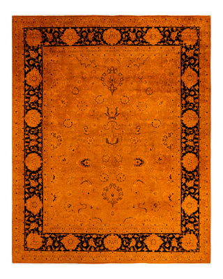 Contemporary Fine Vibrance Orange Wool Area Rug 8' 3" x 10' 4"