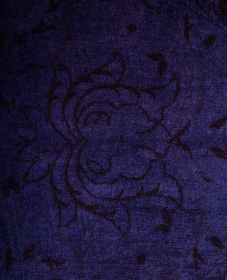 Contemporary Overdyed Wool Hand Knotted Purple Area Rug 8' 2" x 10' 4"