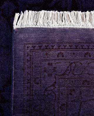 Contemporary Overdyed Wool Hand Knotted Purple Area Rug 8' 2" x 10' 4"