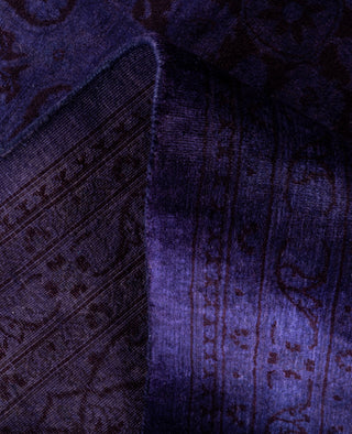 Contemporary Overdyed Wool Hand Knotted Purple Area Rug 8' 2" x 10' 4"