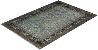Modern Overdyed Hand Knotted Wool Gray Area Rug 6' 3" x 9' 1"