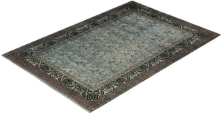 Contemporary Hand Knotted Overdyed Gray Area Rug 6' 3" x 9' 1"
