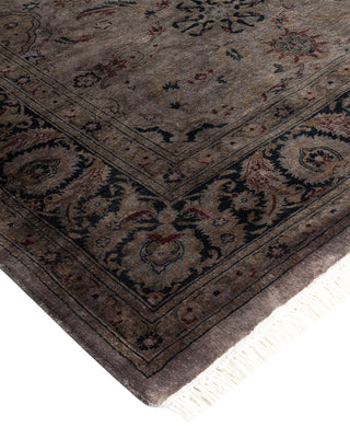 Contemporary Hand Knotted Overdyed Gray Area Rug 6' 1" x 8' 9"