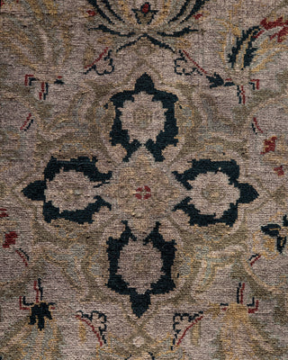 Contemporary Hand Knotted Overdyed Gray Area Rug 6' 1" x 8' 9"