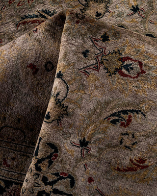 Contemporary Hand Knotted Overdyed Gray Area Rug 6' 1" x 8' 9"