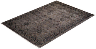 Modern Overdyed Hand Knotted Wool Gray Area Rug 6' 1" x 8' 9"