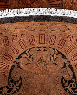Fine Vibrance, One-of-a-Kind Hand-Knotted Area Rug  - Brown, 8' 1" x 8' 1"