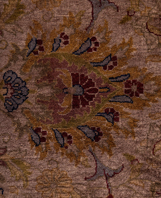 Overdyed Hand-Knotted Wool Modern-Contemporary Brown Area Rug 8' 1" x 8' 1"