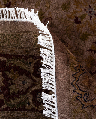 Overdyed Hand-Knotted Wool Modern-Contemporary Brown Area Rug 8' 1" x 8' 1"
