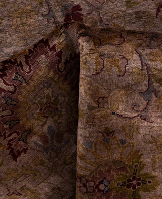 Overdyed Hand-Knotted Wool Modern-Contemporary Brown Area Rug 8' 1" x 8' 1"