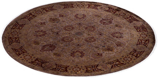 Overdyed Hand-Knotted Wool Modern-Contemporary Brown Area Rug 8' 1" x 8' 1"