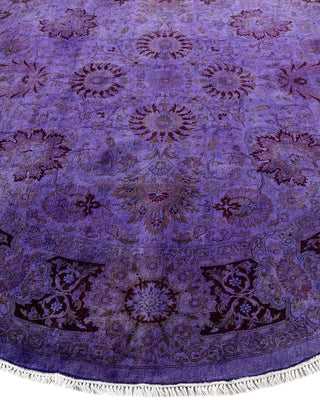 Fine Vibrance, One-of-a-Kind Hand-Knotted Area Rug - Purple, 6' 1" x 6' 1" - Solo Rugs