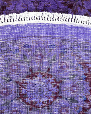 Fine Vibrance, One-of-a-Kind Hand-Knotted Area Rug - Purple, 6' 1" x 6' 1" - Solo Rugs
