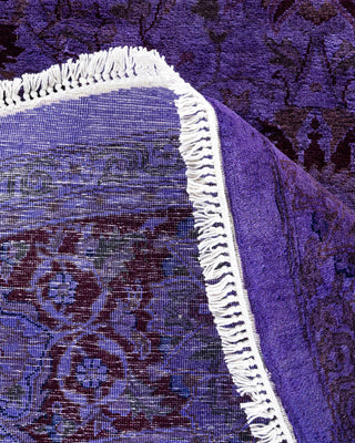Fine Vibrance, One-of-a-Kind Hand-Knotted Area Rug - Purple, 6' 1" x 6' 1" - Solo Rugs