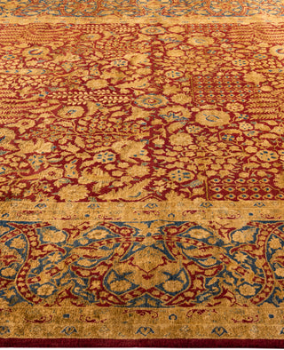 Overdyed Hand-Knotted Wool Modern-Contemporary Gold Area Rug 8' 2" x 10' 1"