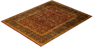 Overdyed Hand-Knotted Wool Modern-Contemporary Gold Area Rug 8' 2" x 10' 1"