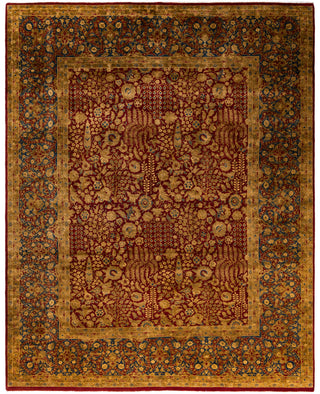Overdyed Hand-Knotted Wool Modern-Contemporary Gold Area Rug 8' 2" x 10' 1"