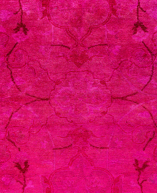 Overdyed One-of-a-Kind Wool Pink Area Rug 9' 1" x 12' 1"