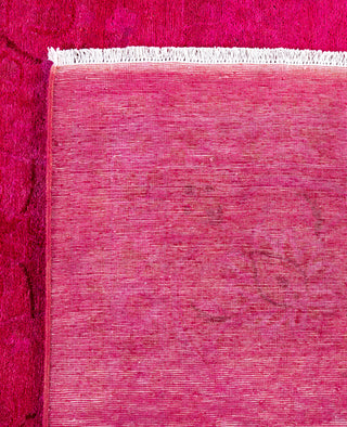 Overdyed One-of-a-Kind Wool Pink Area Rug 9' 1" x 12' 1"
