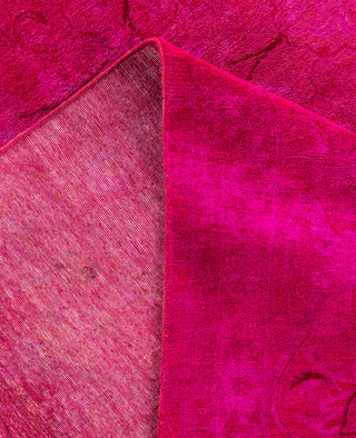 Overdyed One-of-a-Kind Wool Pink Area Rug 9' 1" x 12' 1"
