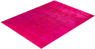 Overdyed One-of-a-Kind Wool Pink Area Rug 9' 1" x 12' 1"