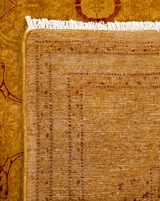 Contemporary Hand Knotted Overdyed Gold Area Rug 6' 2" x 12' 7"