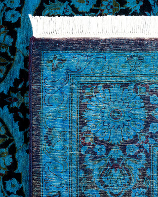 Contemporary Hand Knotted Overdyed Black Area Rug 6' 2" x 8' 2"