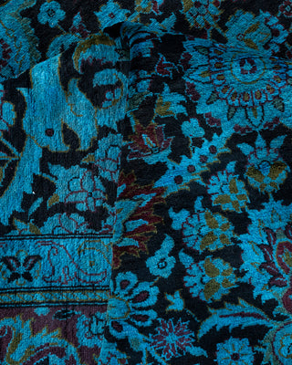 Contemporary Hand Knotted Overdyed Black Area Rug 6' 2" x 8' 2"
