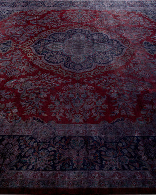 Contemporary Fine Vibrance Red Wool Area Rug 9' 2" x 12' 1"