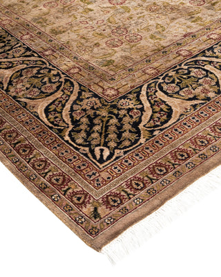 Modern Overdyed Hand Knotted Wool Beige Area Rug 6' 2" x 9' 2"
