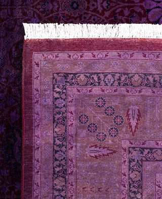 Overdyed One-of-a-Kind Wool Purple Area Rug 8' 1" x 17' 4"