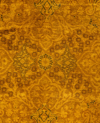 Overdyed Hand-Knotted Wool Modern-Contemporary Gold Area Rug 8' 1" x 10' 1"