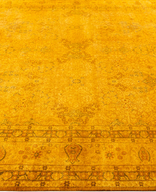 Overdyed Hand-Knotted Wool Modern-Contemporary Gold Area Rug 8' 1" x 10' 1"