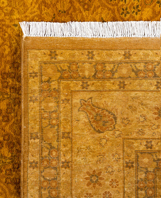 Overdyed Hand-Knotted Wool Modern-Contemporary Gold Area Rug 8' 1" x 10' 1"