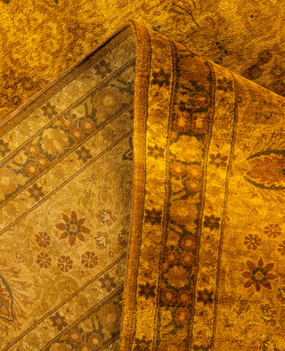 Overdyed Hand-Knotted Wool Modern-Contemporary Gold Area Rug 8' 1" x 10' 1"