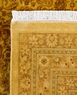 Contemporary Overdyed Wool Hand Knotted Yellow Area Rug 8' 1" x 10' 5"