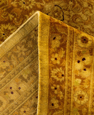 Contemporary Overdyed Wool Hand Knotted Yellow Area Rug 8' 1" x 10' 5"