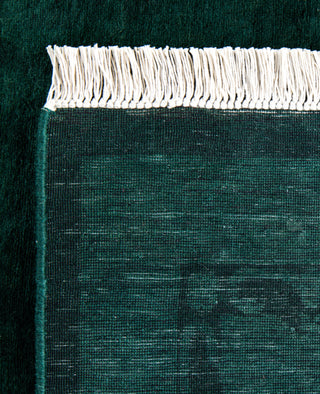 Contemporary Overdyed Wool Hand Knotted Green Area Rug 6' 0" x 8' 9"