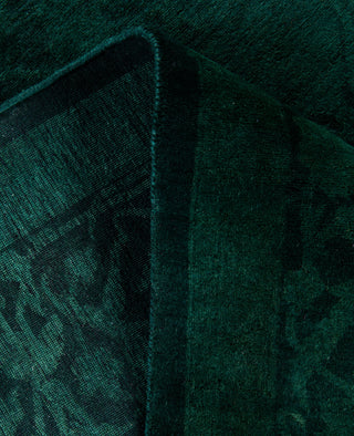 Contemporary Overdyed Wool Hand Knotted Green Area Rug 6' 0" x 8' 9"